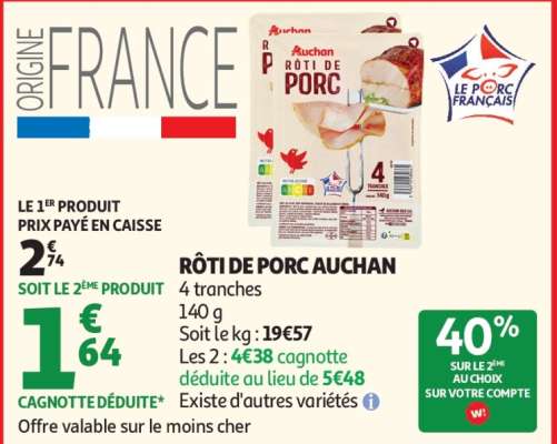 RÔTI DE PORC AUCHAN