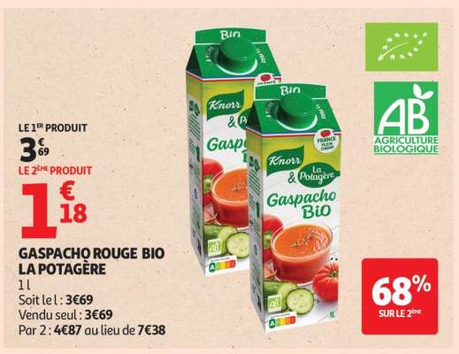 Gaspacho Rouge Bio La Potagère