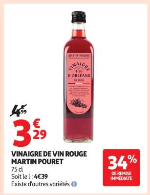 VINAIGRE DE VIN ROUGE MARTIN POURET