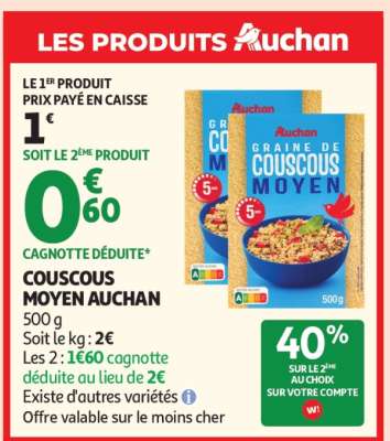 Couscous Moyen Auchan