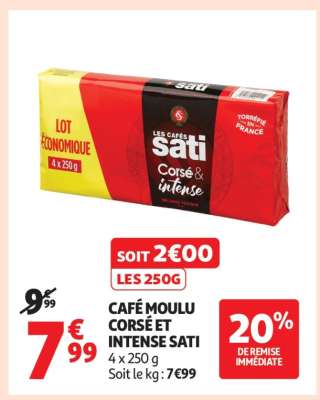 CAFÉ MOULU CORSÉ ET INTENSE SATI