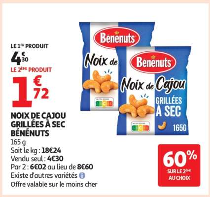 Noix De Cajou Grillées À Sec Bénénuts