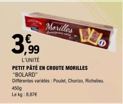 PETIT PÂTÉ EN CROUTE MORILLES