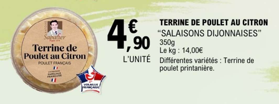 TERRINE DE POULET AU CITRON