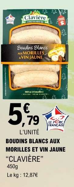 BOUDINS BLANCS AUX MORILLES ET VIN JAUNE "CLAVIÈRE"