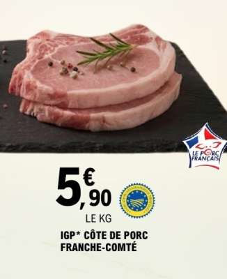 IGP* Côte de Porc Franche-Comté
