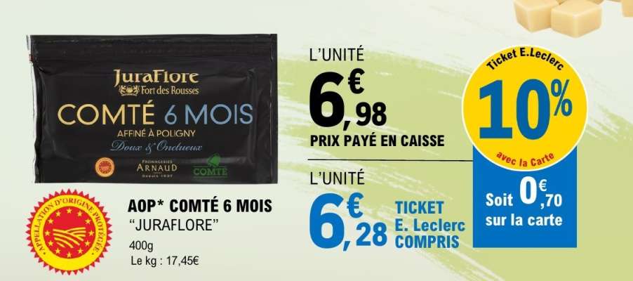 AOP* COMTÉ 6 MOIS "JURAFLORÉ"