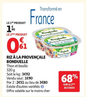 RIZ À LA PROVENÇALE BONDUELLE