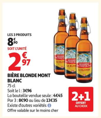 Bière Blonde Mont Blanc