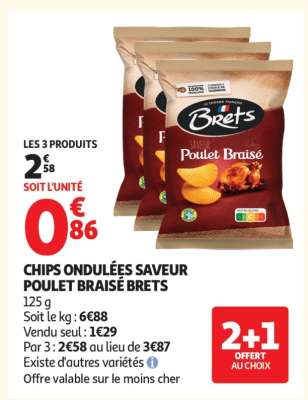 CHIPS ONDULÉES SAVEUR POULET BRAISÉ BRETS