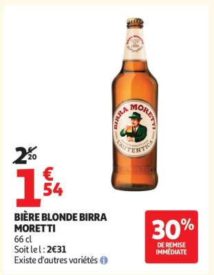 BIÈRE BLONDE BIRRA MORETTI