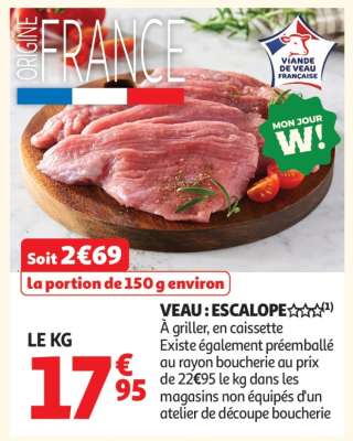 Veau : Escalope***