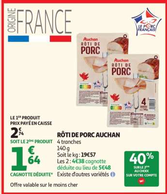 RÔTI DE PORC AUCHAN