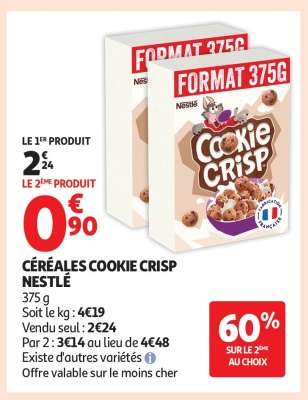 Céréales Cookie Crisp Nestlé
