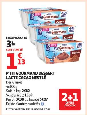 P'TIT GOURMAND DESSERT LACTÉ CACAO NESTLÉ