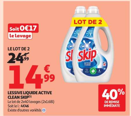 Lessive Liquide Active Clean Skip *