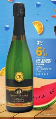 AOC* CRÉMANT D'ALSACE BRUT CALIXTE