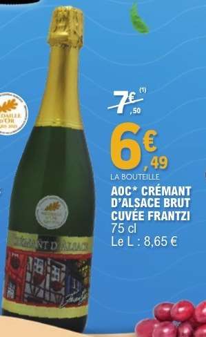 AOC* CRÉMANT D'ALSACE BRUT CUVÉE FRANTZI