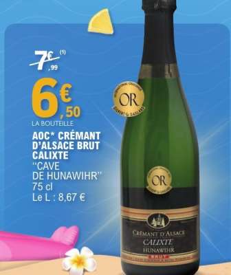 AOC* CRÉMANT D'ALSACE BRUT CALIXTE