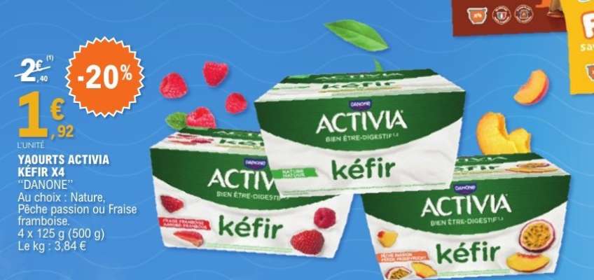 YAOURTS ACTIVIA KÉFIR X4