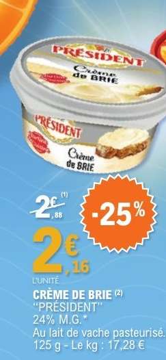 CRÈME DE BRIE "PRÉSIDENT"