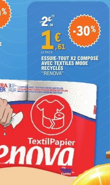 ESSUIE-TOUT X2 COMPOSÉ AVEC TEXTILES MODE RECYCLES "RENOVA"