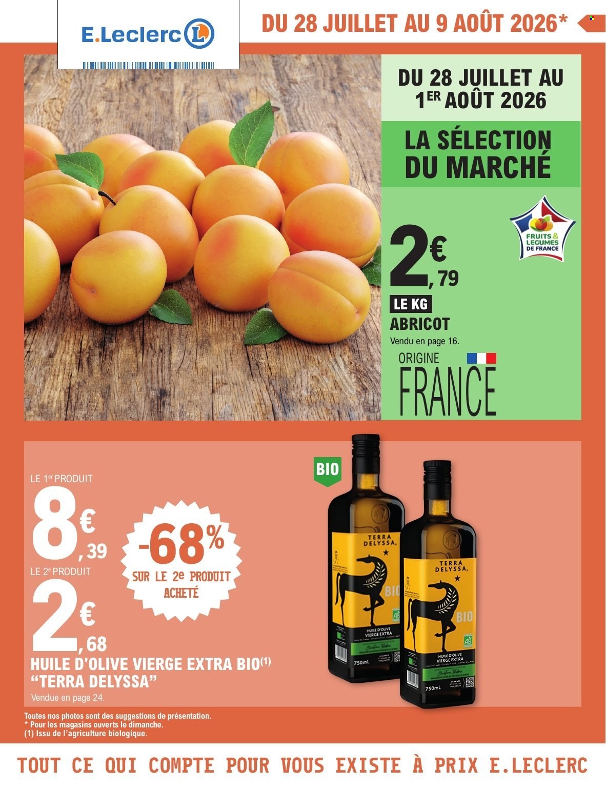 Catalogue E.Leclerc - 28/07/2026 - 08/08/2026. Page 1
