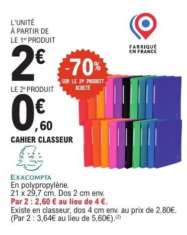 CAHIER CLASSEUR