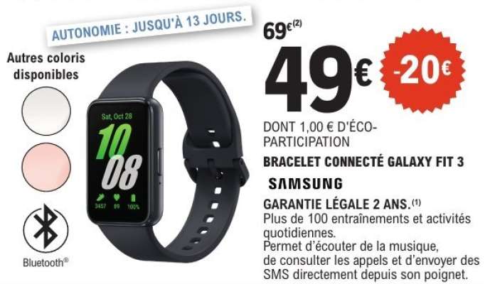 Bracelet Connecté Galaxy Fit 3