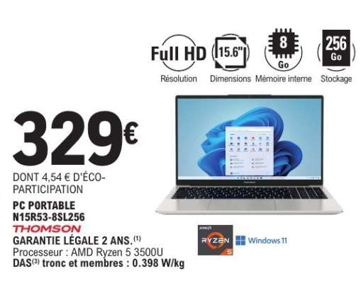PC PORTABLE N15R53-8SL256 THOMSON