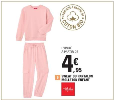 Sweat ou Pantalon Molleton Enfant