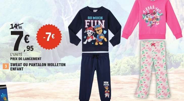 Sweat ou Pantalon Molleton Enfant