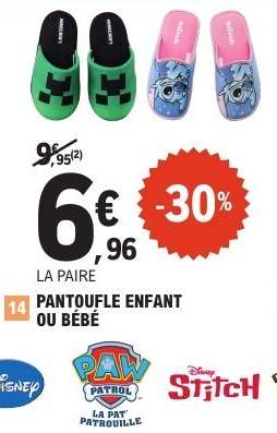 PANTOUFLE ENFANT OU BÉBÉ