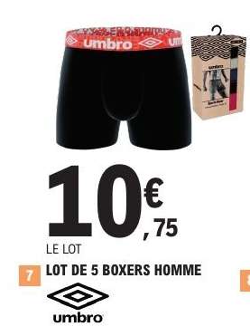 Lot de 5 Boxers Homme