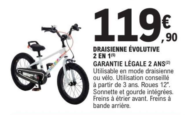 DRAISIENNE ÉVOLUTIVE 2 EN 1