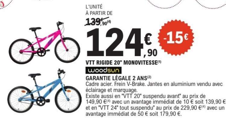 VTT RIGIDE 20" MONOVITESSE