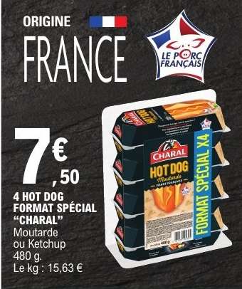 4 HOT DOG FORMAT SPÉCIAL “CHARAL”