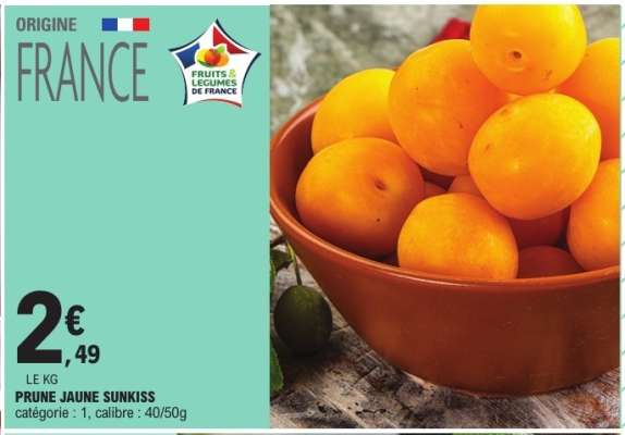 PRUNE JAUNE SUNKISS