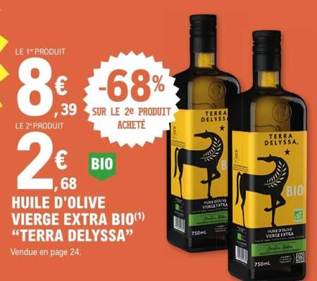 Huile D'olive Vierge Extra Bio Terra Delyssa
