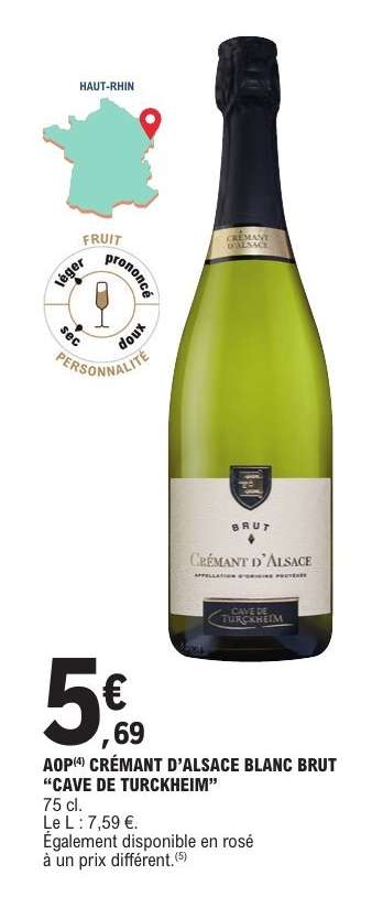 AOP CRÉMANT D'ALSACE BLANC BRUT “CAVE DE TURCKHEIM”