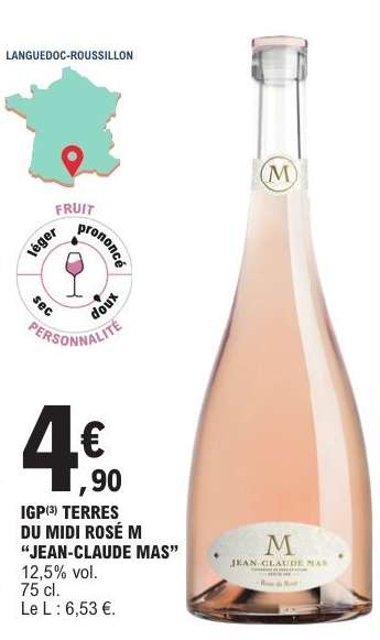 IGP TERRES DU MIDI ROSÉ M “JEAN-CLAUDE MAS”