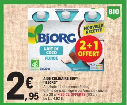 AIDE CULINAIRE BIO 'BJORG'