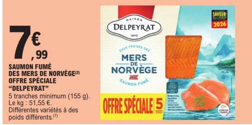 Saumon fumé des mers de Norvège