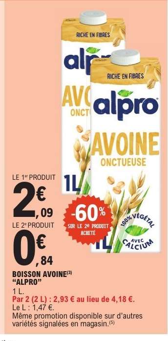 Boisson Avoine "Alpro"