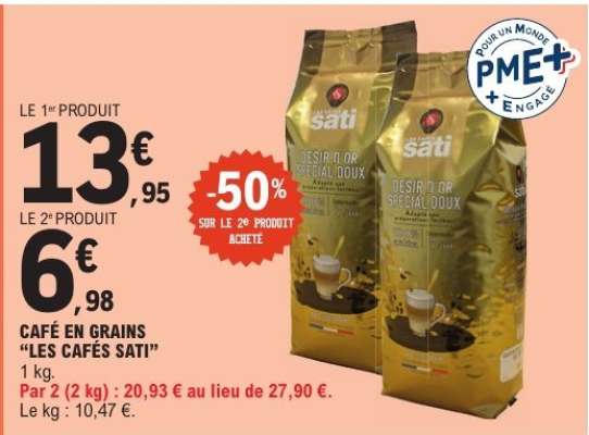 CAFÉ EN GRAINS “LES CAFÉS SATI”