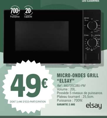 MICRO-ONDES GRILL “ELSAY”