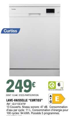 Lave-vaisselle Curtiss
