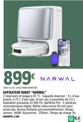 ASPIRATEUR ROBOT “NARWAL”
