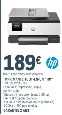 IMPRIMANTE TOUT-EN-UN “HP”