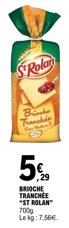 BRIOCHE TRANCHÉE "ST ROLAN"